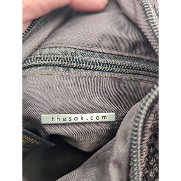 The sak Brown Crossbody crochet bag, small, zip top - Picture 9 of 12